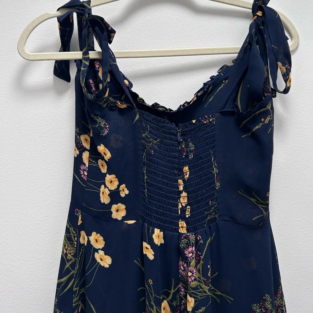 Reformation Navy Floral Midi Nikita Dress - Picture 9 of 9